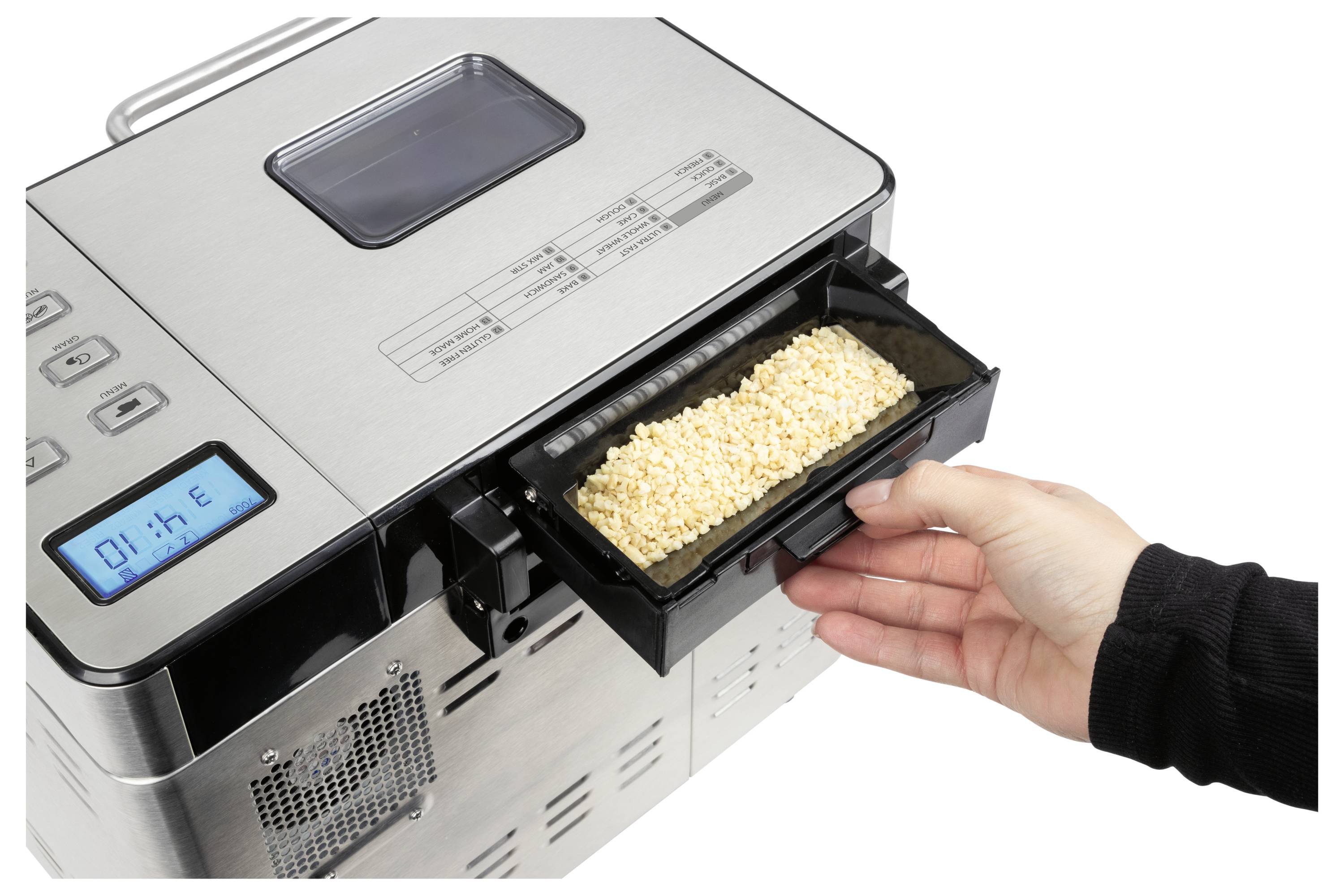 Profi Cook PC-BBA 1282 inox Brotbackautomat Antihaftbeschichtung, Timerfunktion 3.1 l Edelstahl