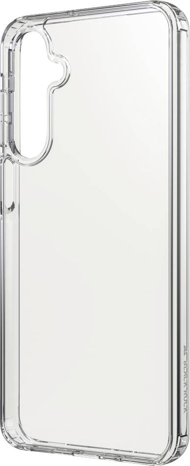 Transparente Handyhülle mit präzisen Aussparungen für Kamera und Tasten, die ihr transparentes Design und die flexiblen Kanten zum Schutz unterstreichen.