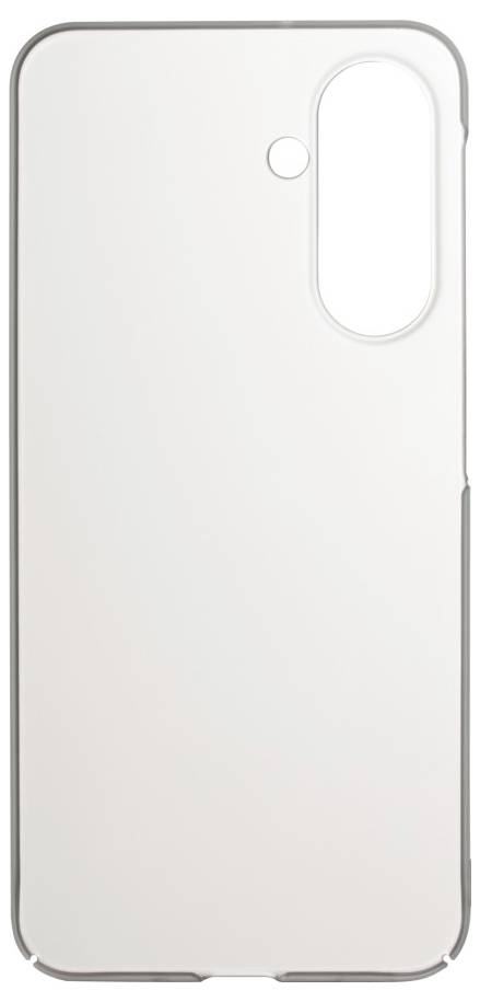 Eine transparente Handyhülle mit Aussparungen für Kamera und Blitz.