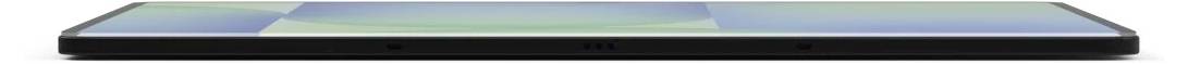 Ein schlankes, modernes Smartphone, von der Seite betrachtet, das seinen dünnen Rahmen und sein elegantes Design hervorhebt.