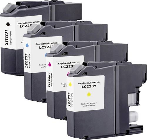 Renkforce Druckerpatrone ersetzt Brother LC-223BK, LC-223C, LC-223M, LC223Y Kompatibel Schwarz, Cya