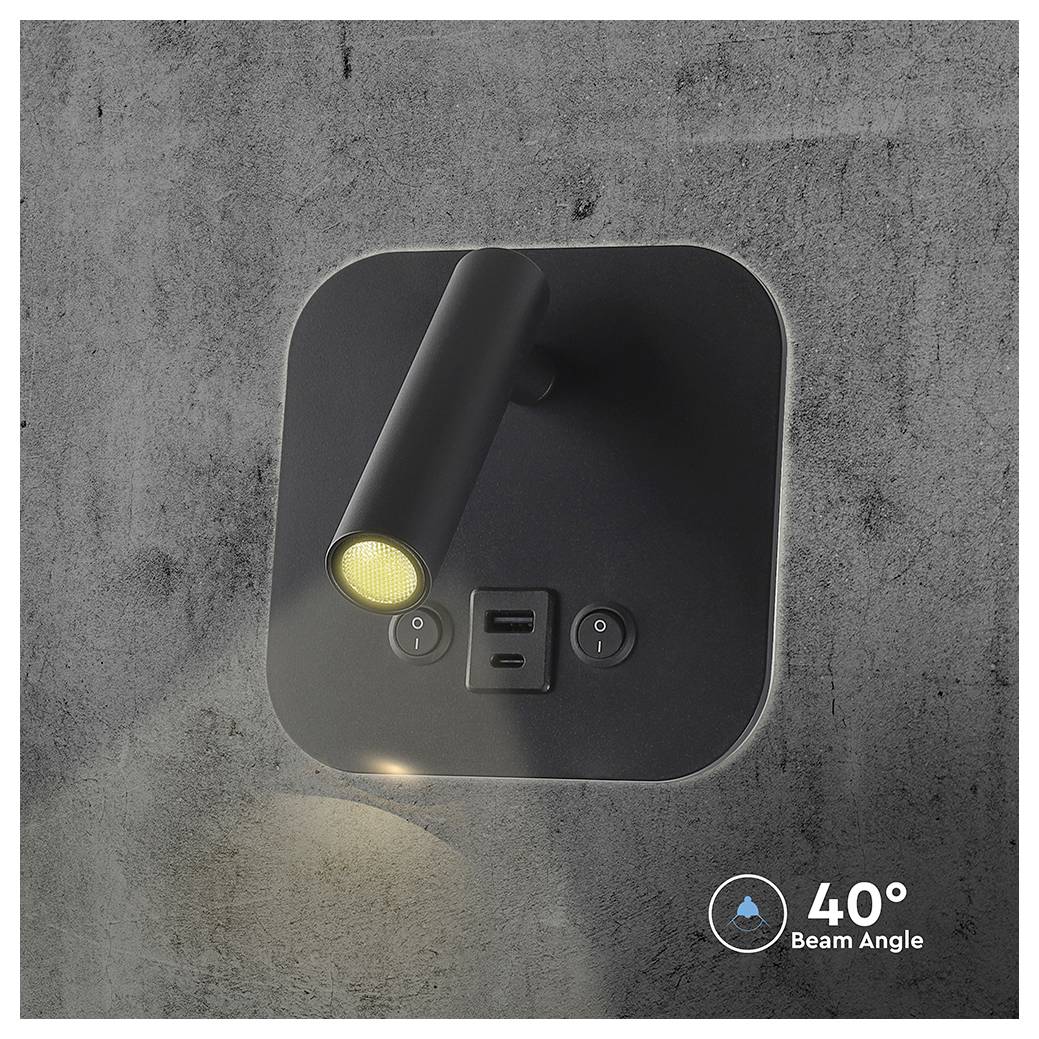 V-TAC 240036 Nachttischlampe 8 W Warmweiß EEK: F (A - G)