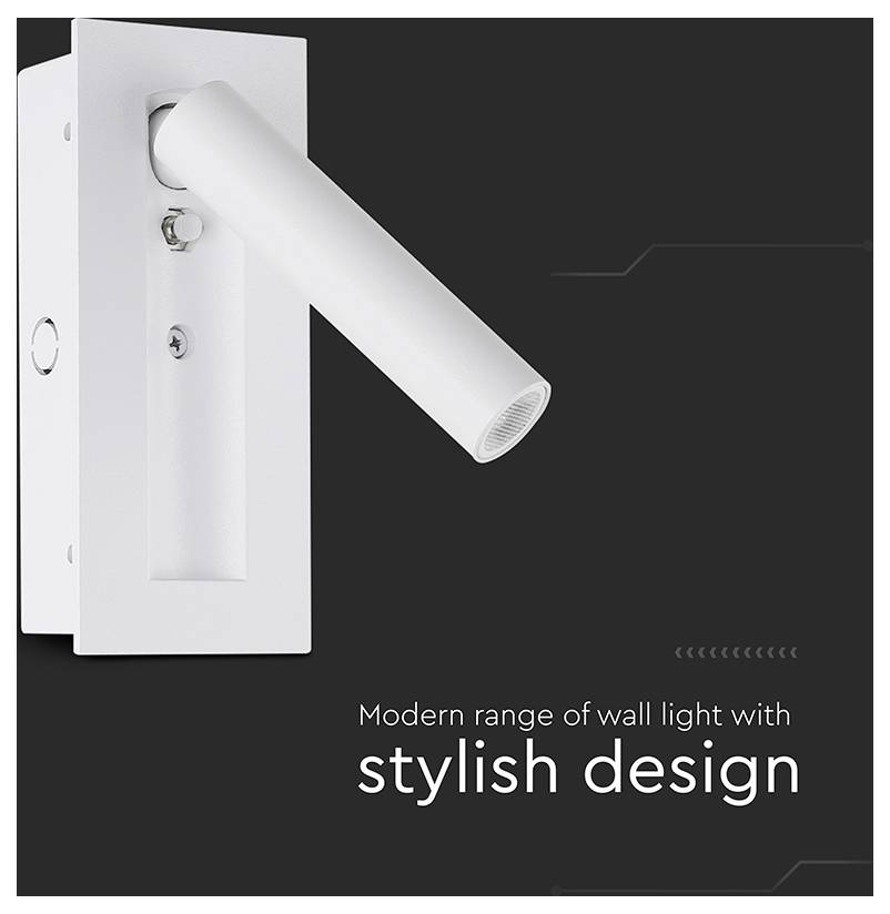 V-TAC 239986 Nachttischlampe 2W Warmweiß EEK: G (A - G)