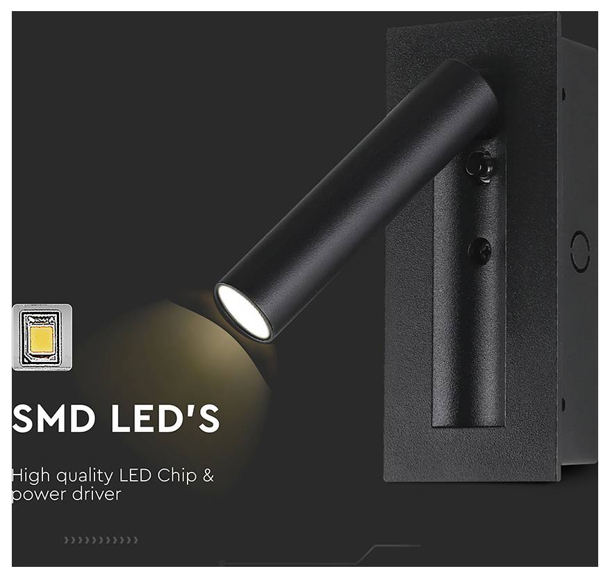 V-TAC 239996 Nachttischlampe 2W Warmweiß EEK: G (A - G)