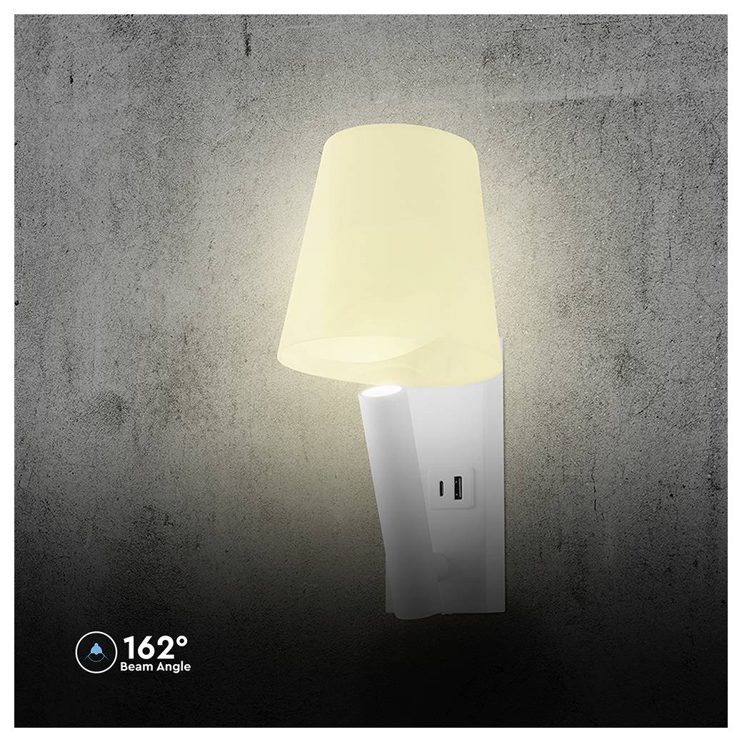 V-TAC 240006 Nachttischlampe 2 W Warmweiß EEK: G (A - G)