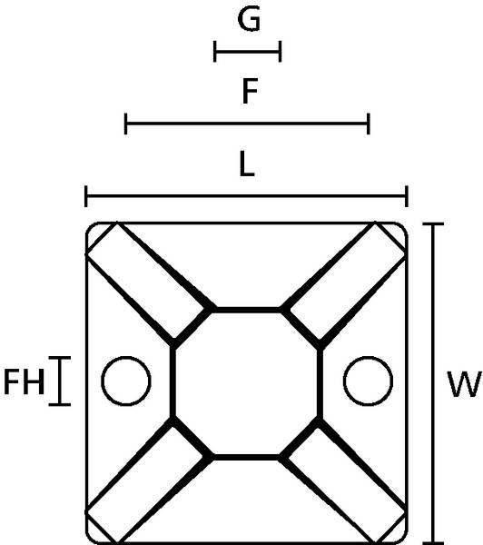 HellermannTyton MAGMB3-PA66/NDFEBR5-BK (25) Befestigungssockel 151-04462 Schwarz 25St.