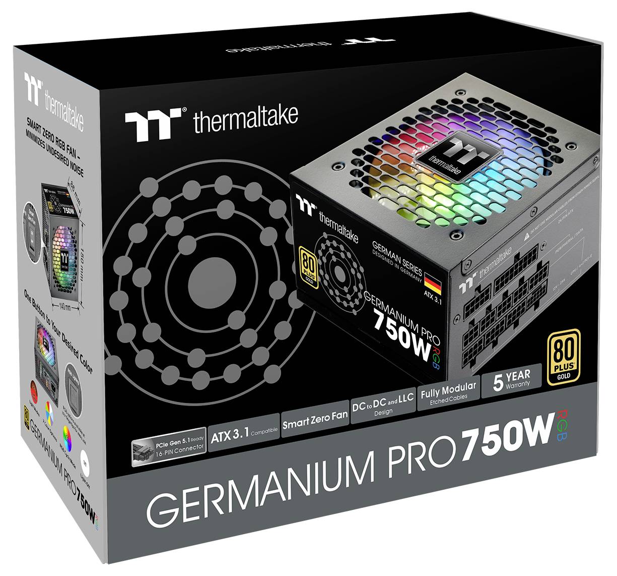 Thermaltake AC/DC-Einbaunetzteil 750W ATX 80PLUS® Gold
