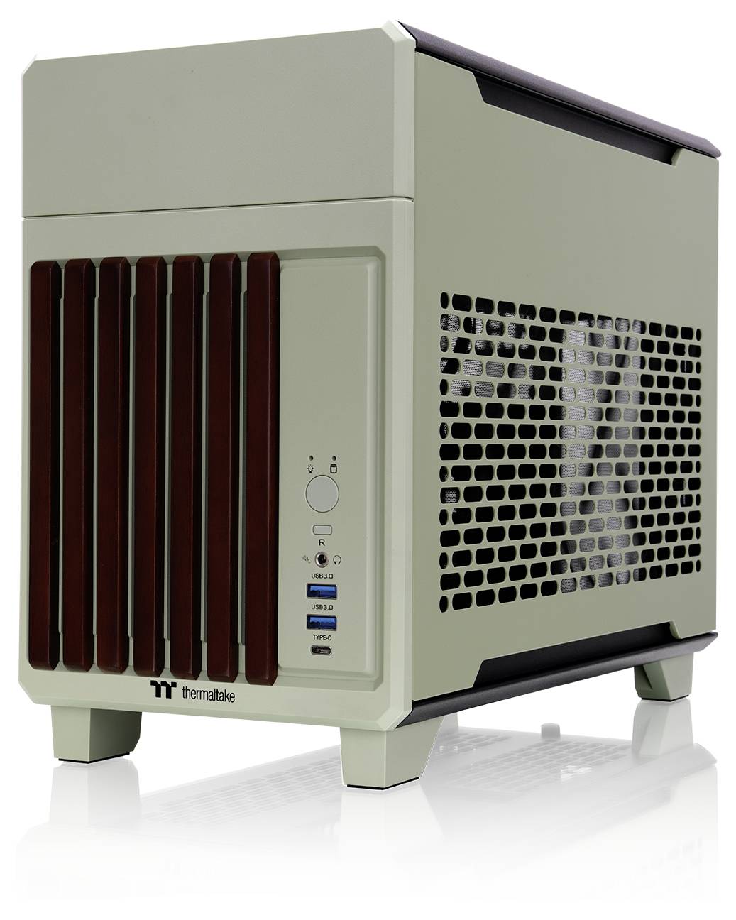 Thermaltake CA-11A-00SENN-WS Mini-Tower PC-Gehäuse Grün (Matcha)