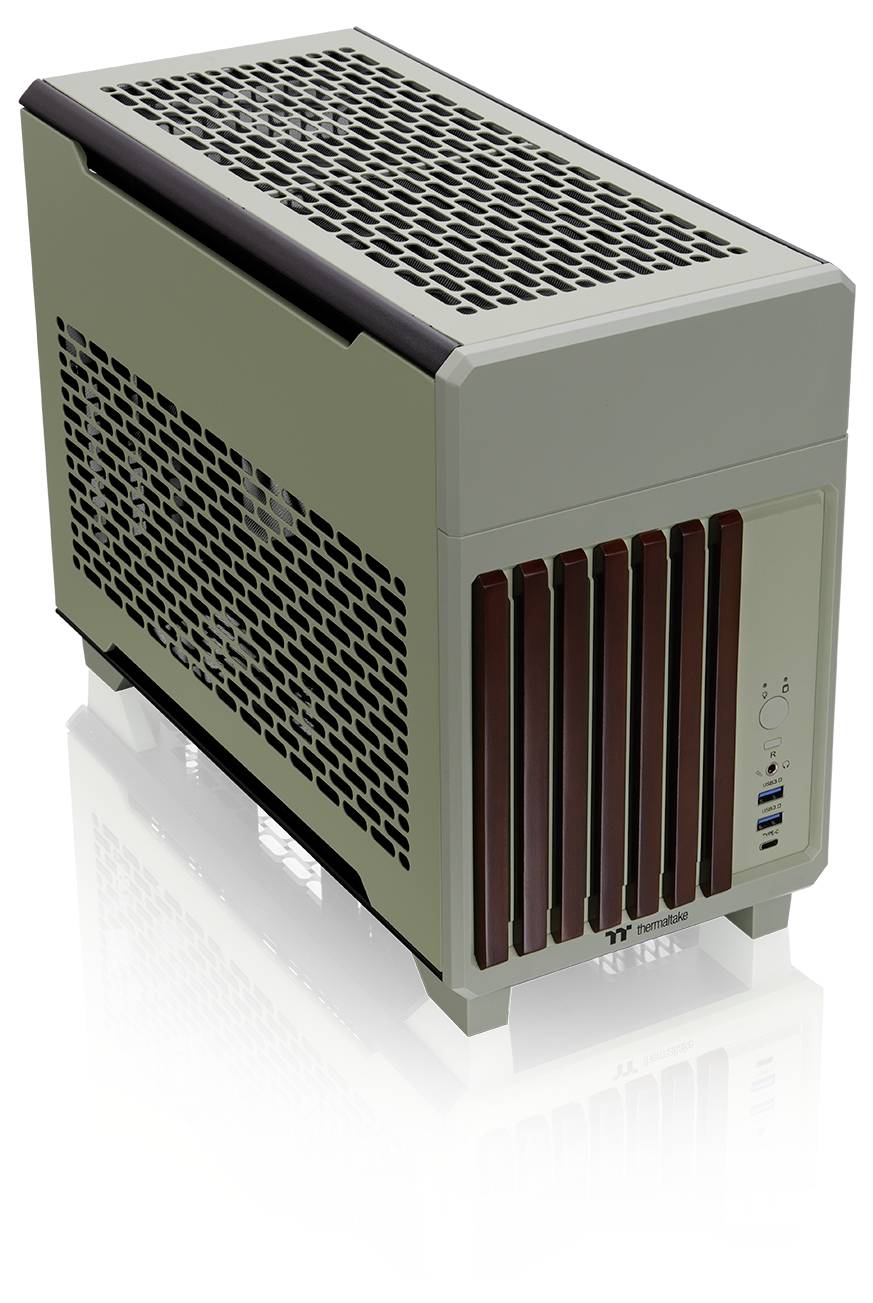 Thermaltake CA-11A-00SENN-WS Mini-Tower PC-Gehäuse Grün (Matcha)