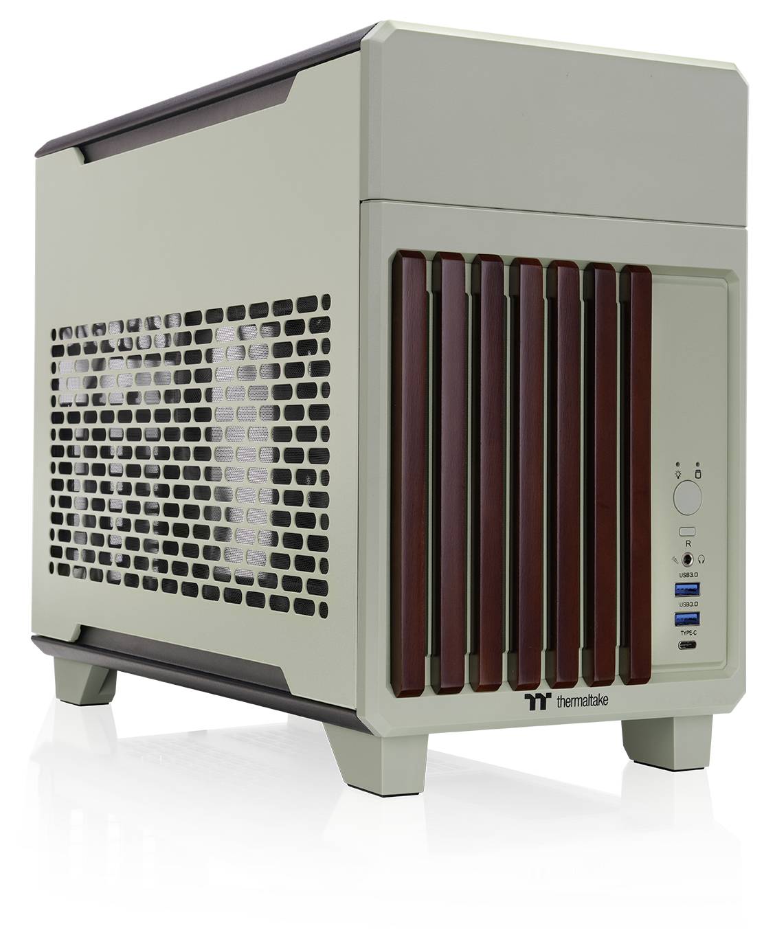 Thermaltake CA-11A-00SENN-WS Mini-Tower PC-Gehäuse Grün (Matcha)