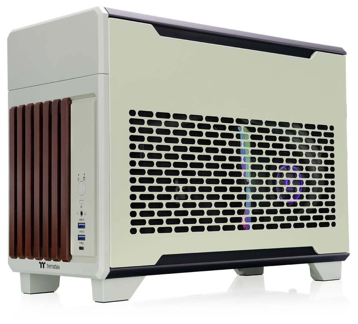 Thermaltake CA-11A-00SENN-WS Mini-Tower PC-Gehäuse Grün (Matcha)