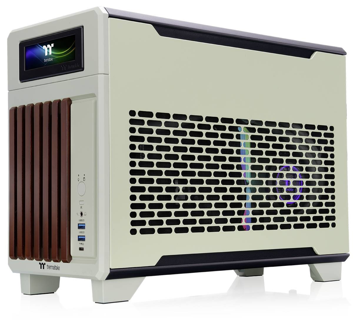 Thermaltake CA-11A-00SENN-WS Mini-Tower PC-Gehäuse Grün (Matcha)