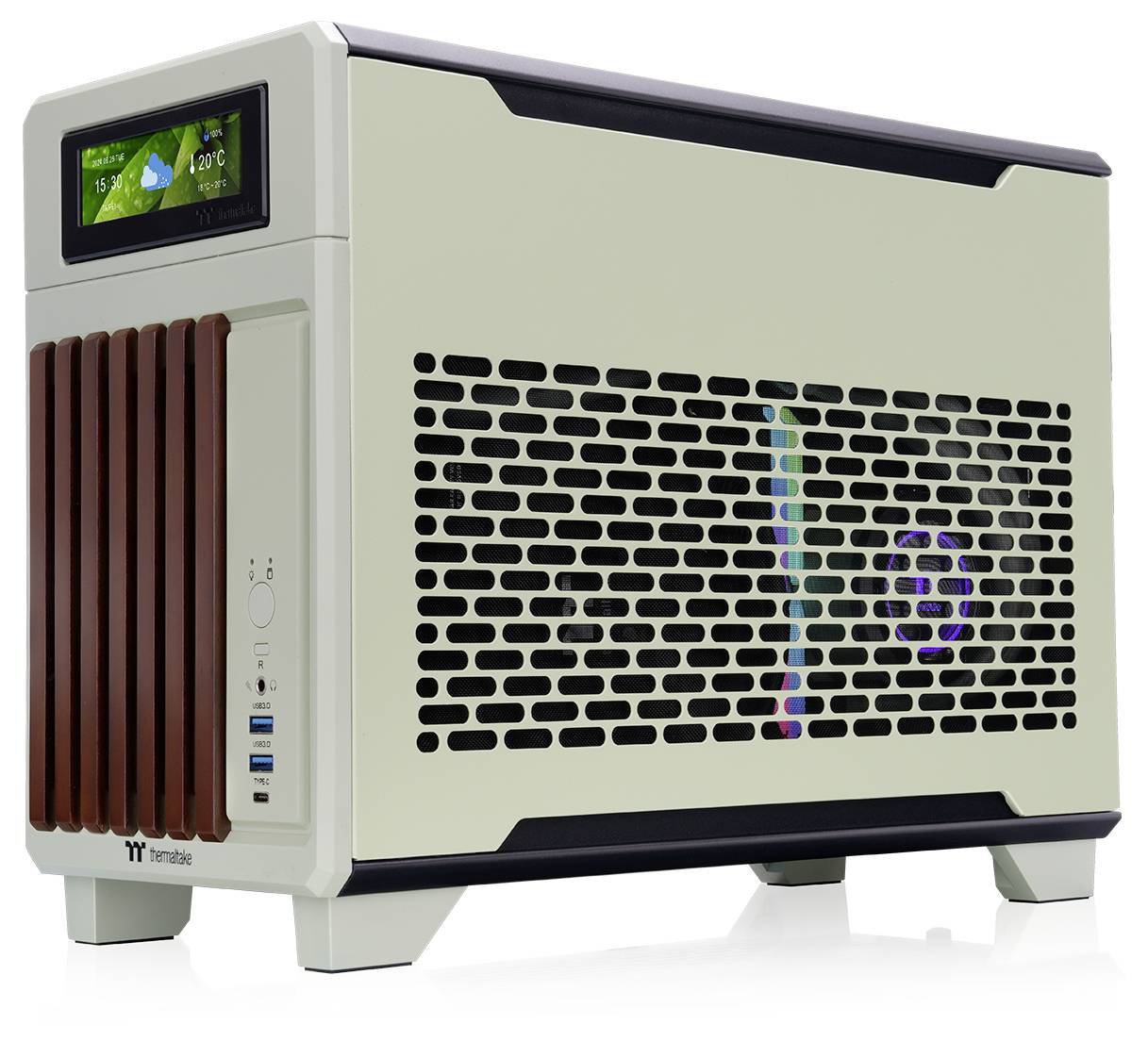 Thermaltake CA-11A-00SENN-WS Mini-Tower PC-Gehäuse Grün (Matcha)