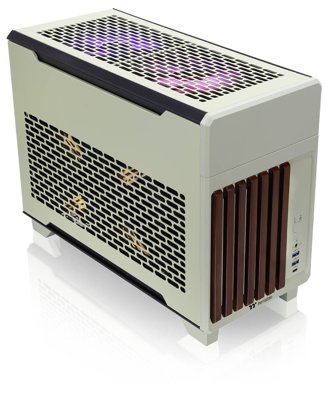 Thermaltake CA-11A-00SENN-WS Mini-Tower PC-Gehäuse Grün (Matcha)