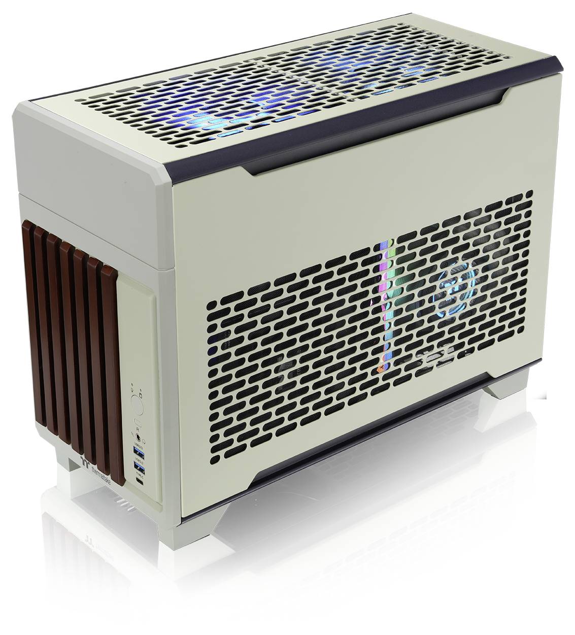 Thermaltake CA-11A-00SENN-WS Mini-Tower PC-Gehäuse Grün (Matcha)