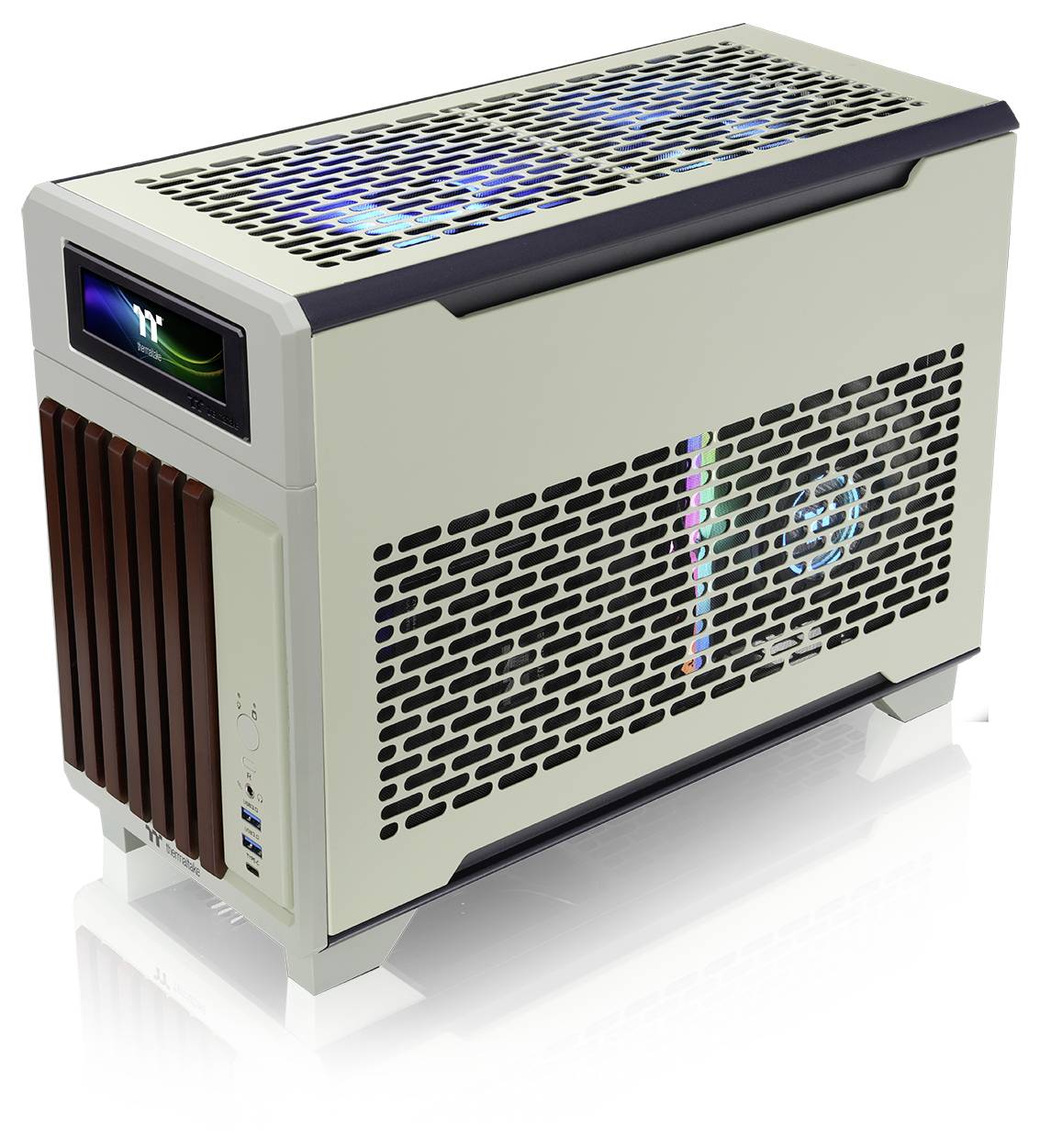 Thermaltake CA-11A-00SENN-WS Mini-Tower PC-Gehäuse Grün (Matcha)