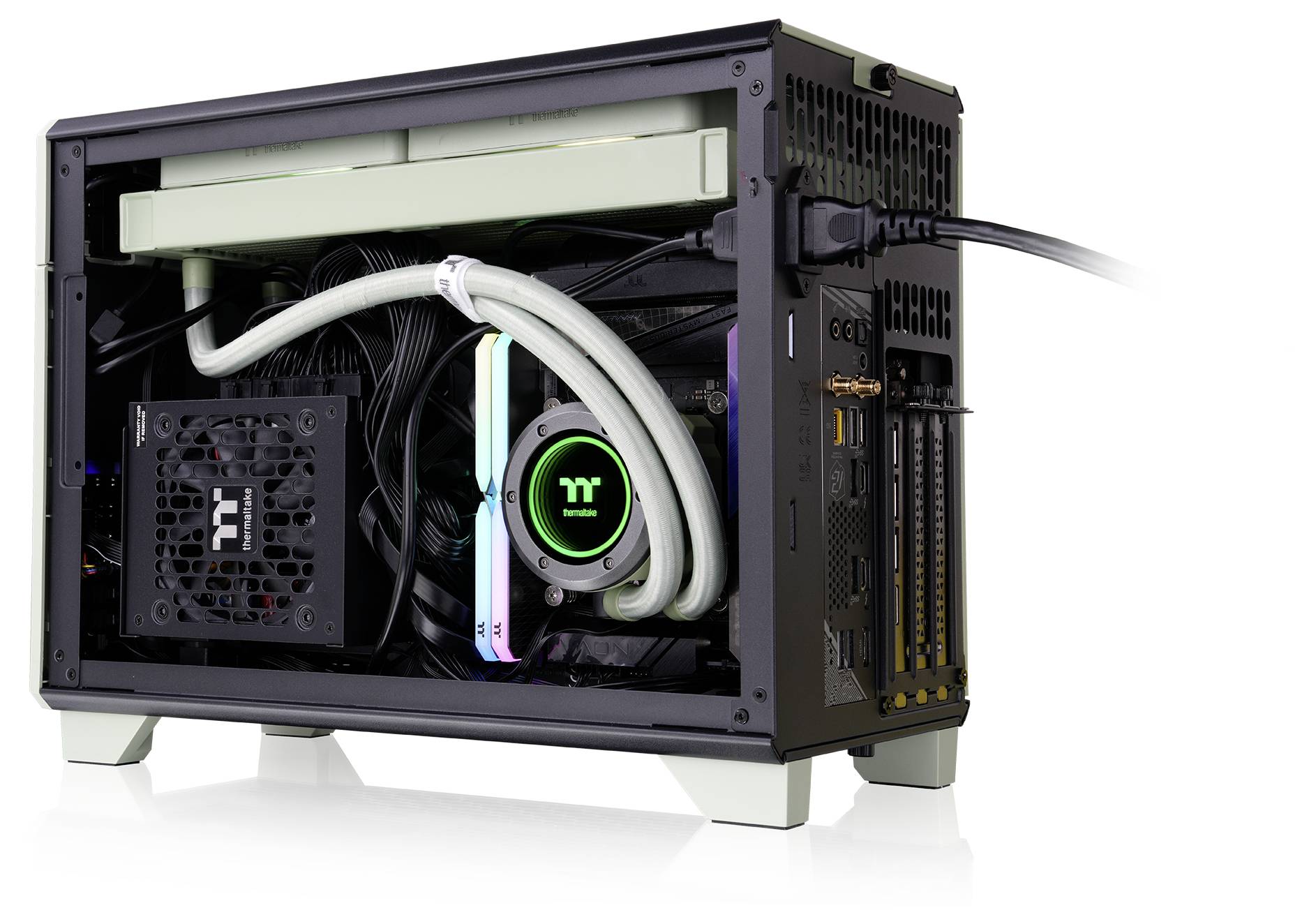 Thermaltake CA-11A-00SENN-WS Mini-Tower PC-Gehäuse Grün (Matcha)