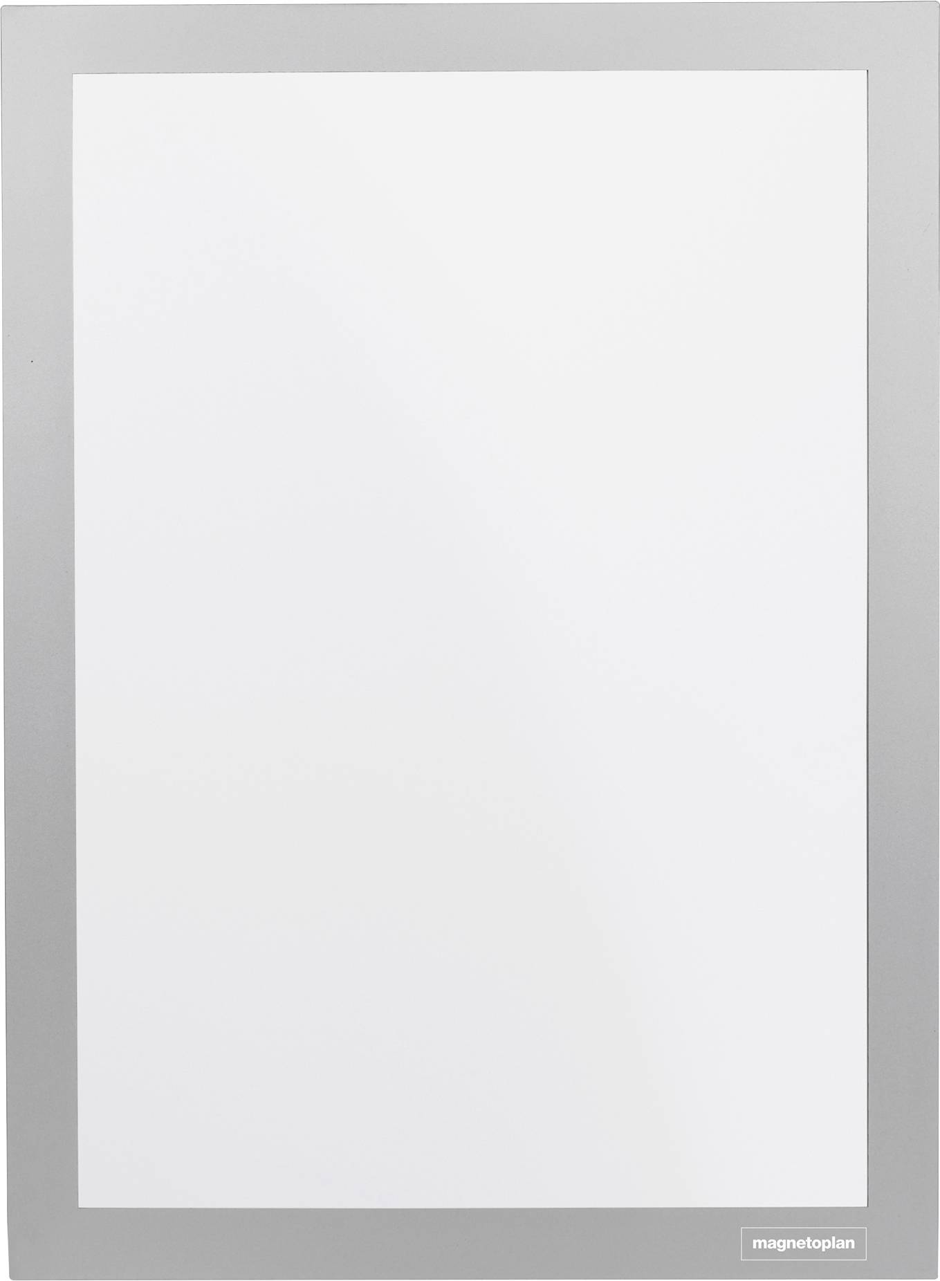 Eine leere Whiteboard mit grauem Rahmen wird gezeigt.