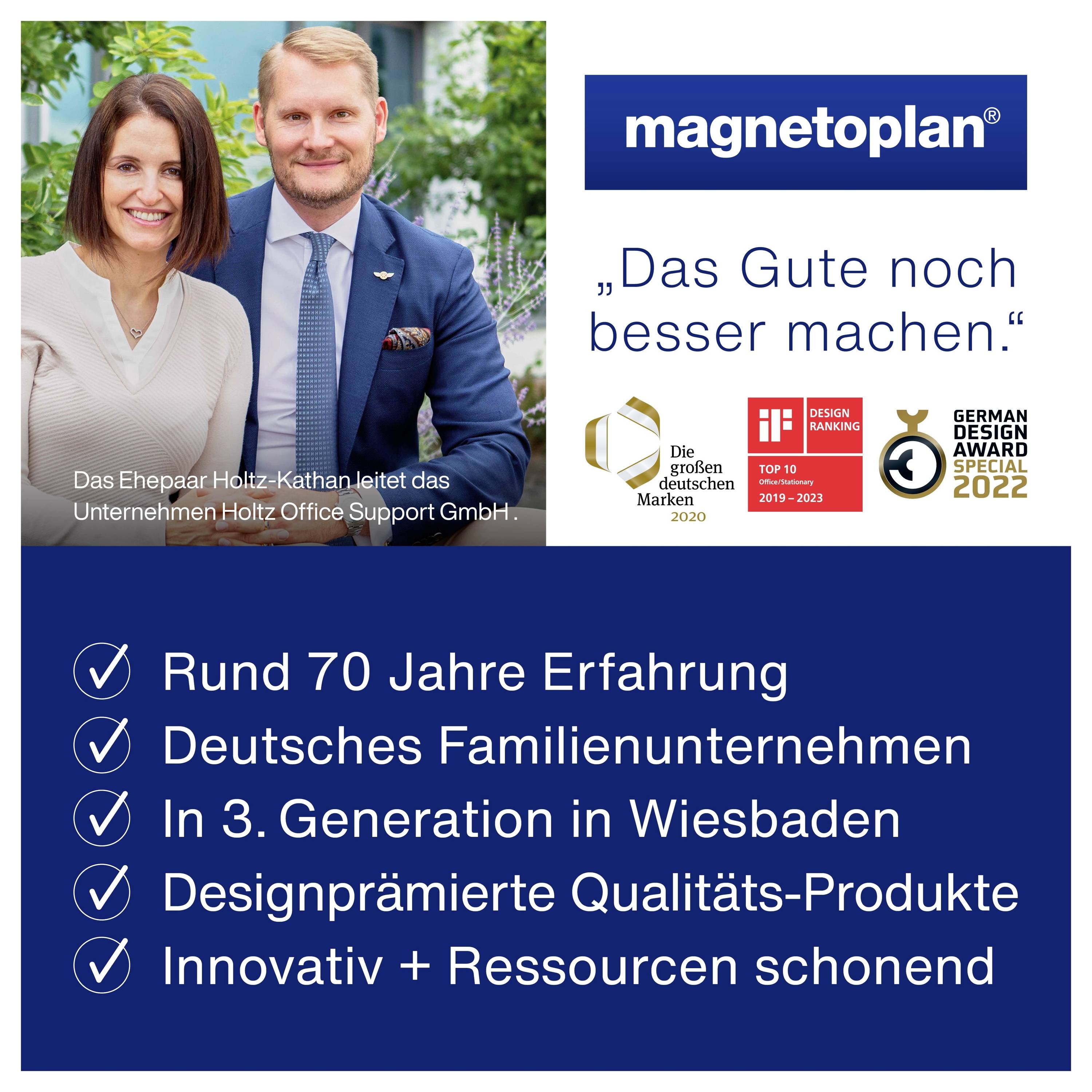 Ein Ehepaar führt die Holtz Office Support GmbH. Magnetoplan: „Das Gute noch besser machen.