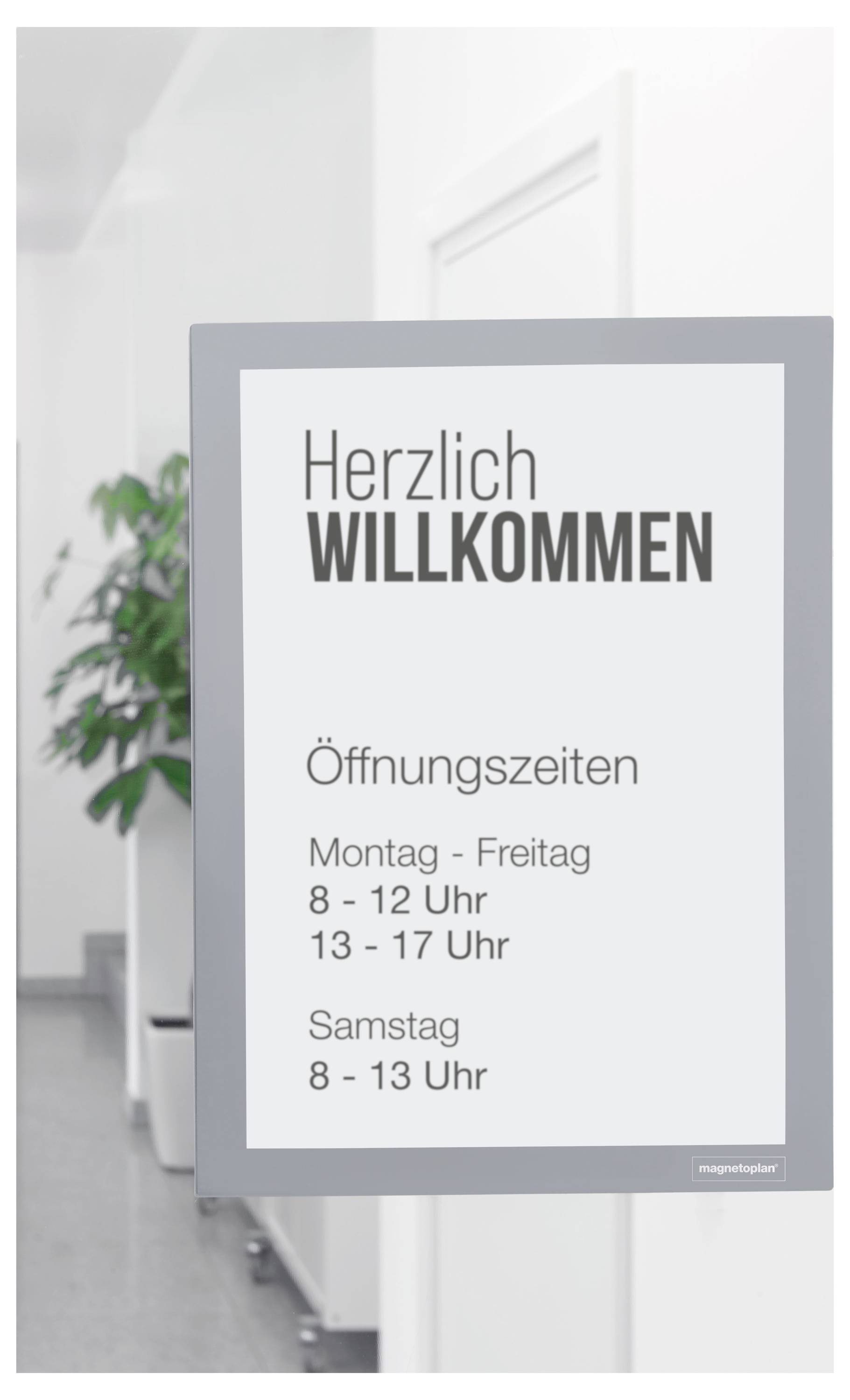 Magnetoplan 1131901 Info-Rahmen, selbstklebend Grau DIN A4