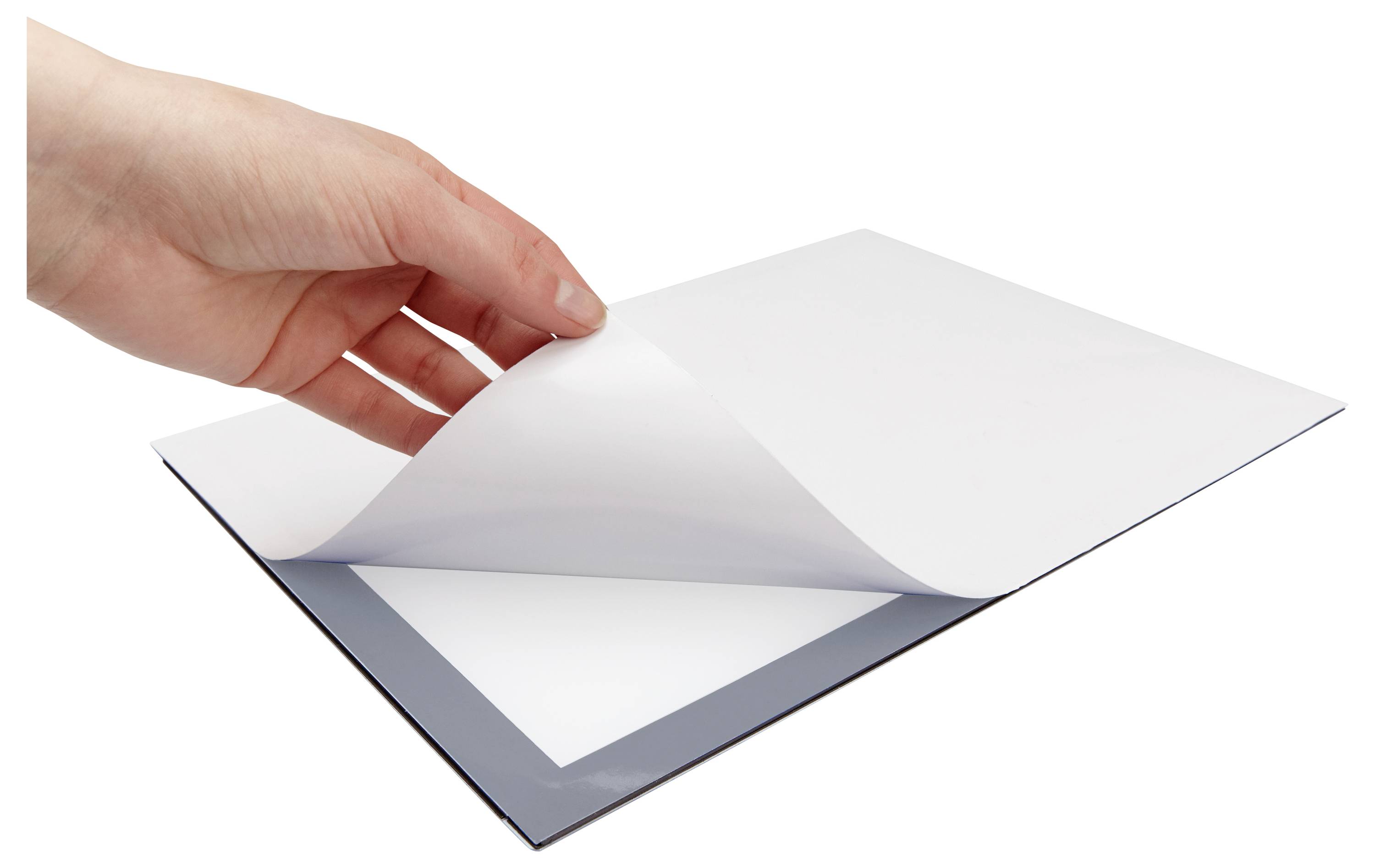 Magnetoplan 1131901 Info-Rahmen, selbstklebend Grau DIN A4