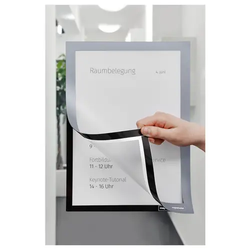 Magnetoplan 1131901 Info-Rahmen, selbstklebend Grau DIN A4 Magnetoplan 1131901 Info-Rahmen, selbstklebend Grau DIN A4