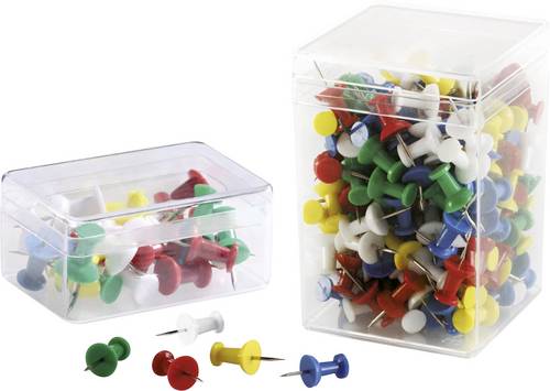 Magnetoplan Pinnwandnadel Gelb, Weiß, Blau, Rot, Grün 200 St.