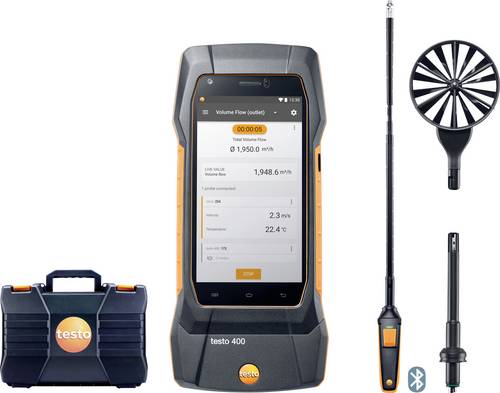 Testo 400 - Strömungs-Set mit 16 mm-Flügelradsonde Umweltmesstechnik-Set Temperatur, Druck -4