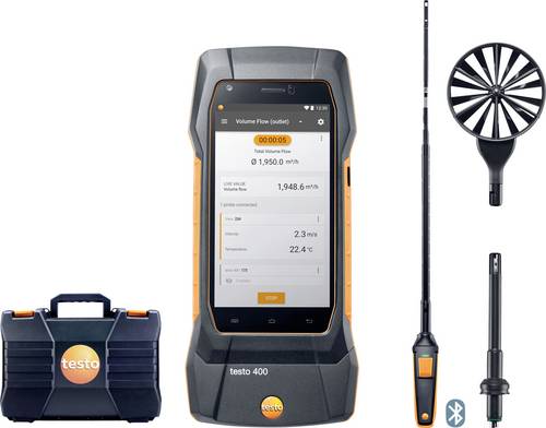 Testo 400 - Strömungs-Set mit Hitzdrahtsonde Umweltmesstechnik-Set Druck, Temperatur -40, 0 -