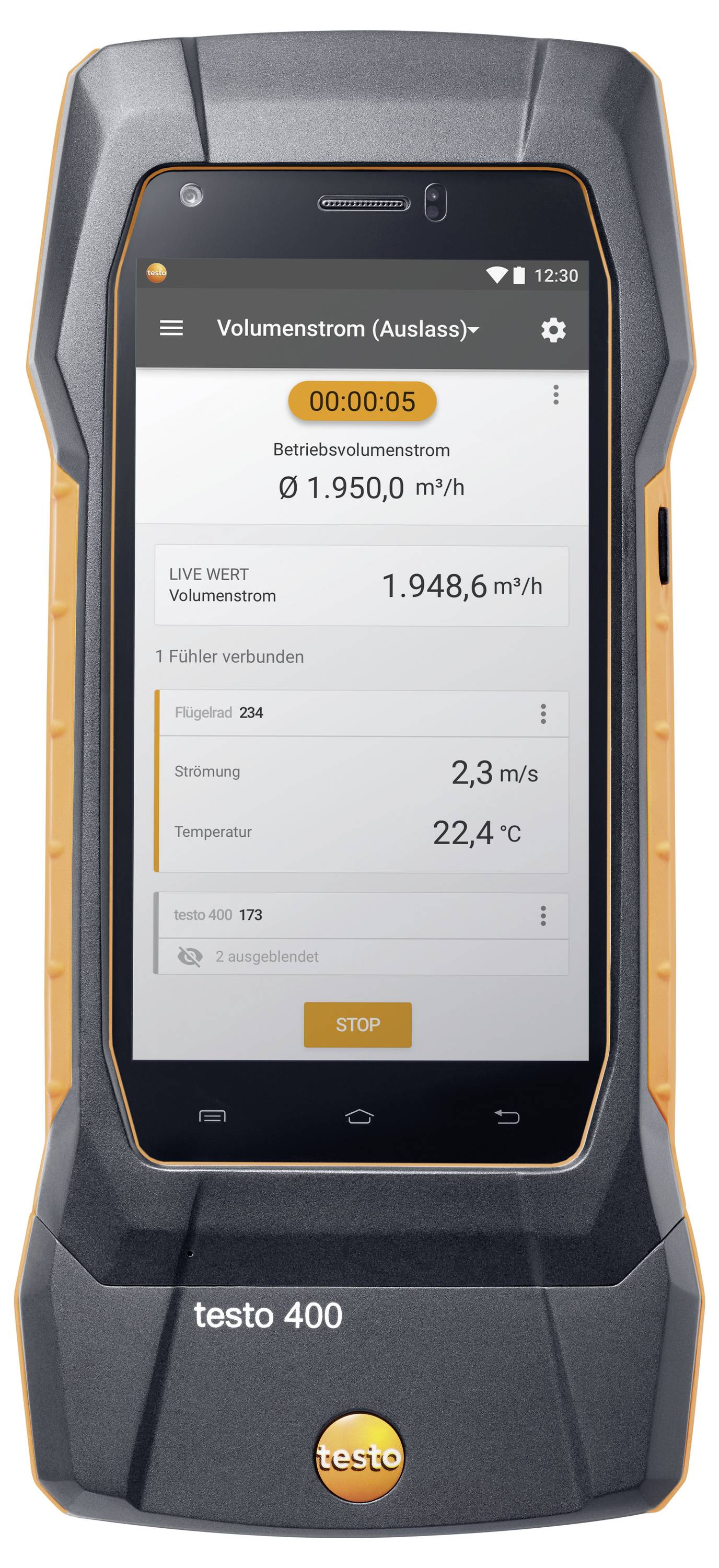 Testo 400 - Strömungs-Set mit Hitzdrahtsonde Umweltmesstechnik-Set Druck, Temperatur -40, 0 - 150, 200°C, hPa