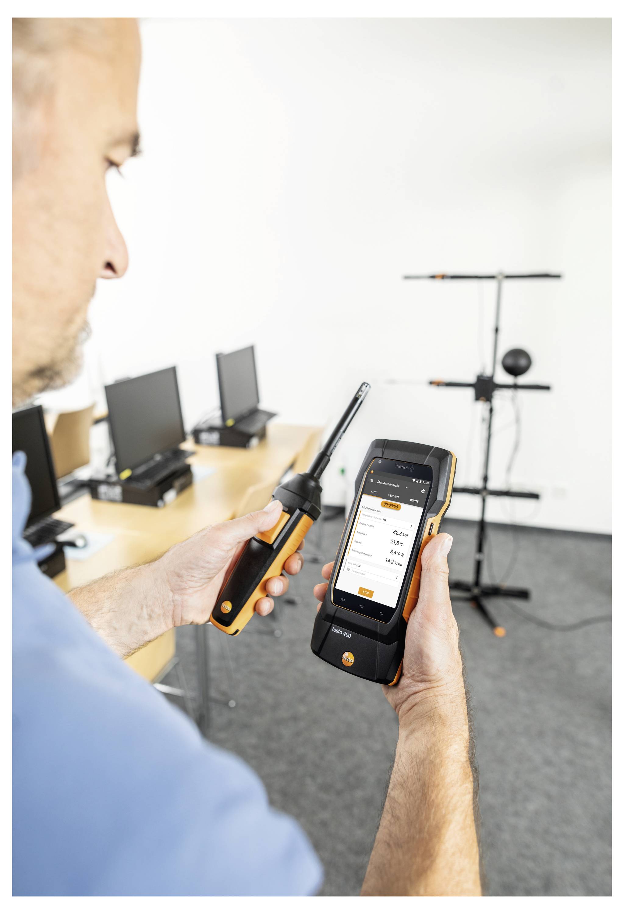 Testo Behaglichkeits-Set mit Stativ Umweltmesstechnik-Set Temperatur, Druck -40, 0 - 150, 200°C, hPa