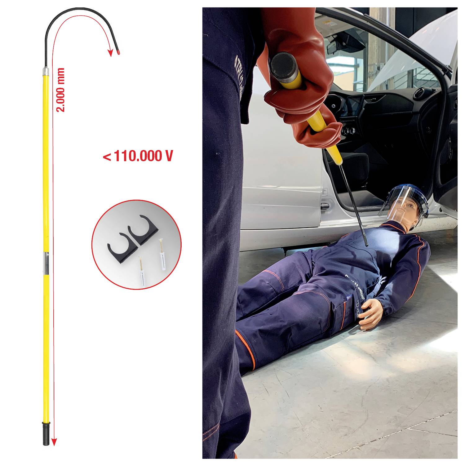 KS Tools 117.0913 Rettungsstange Gelb