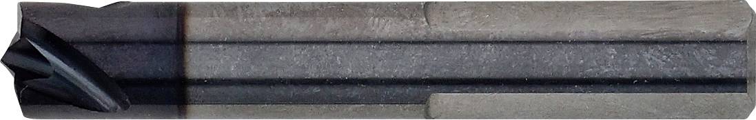 Ein Nahaufnahmebild eines grauen, texturierten industriellen Bohrers mit helicaler Rillungsstruktur, der für präzise Metallbearbeitung oder Maschinenbau verwendet wird.