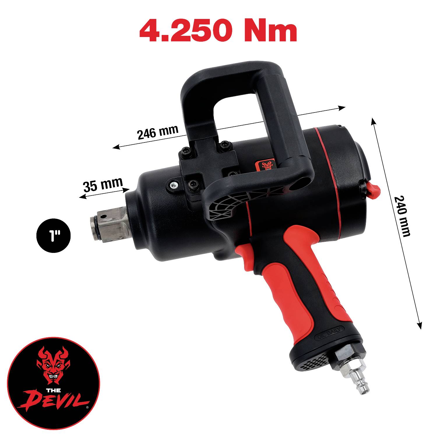 KS Tools 512.1015 Druckluft-Schlagschrauber Drehmoment (max.): 4250 Nm