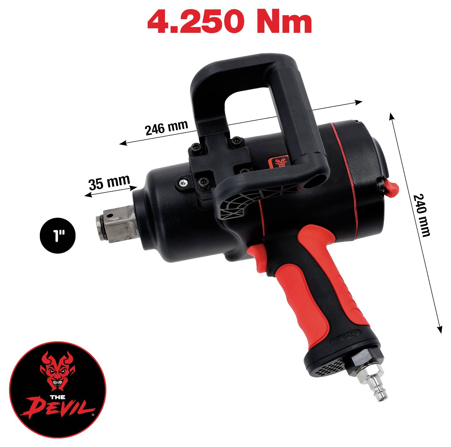 KS Tools 512.1015 Druckluft-Schlagschrauber Drehmoment (max.): 4250 Nm
