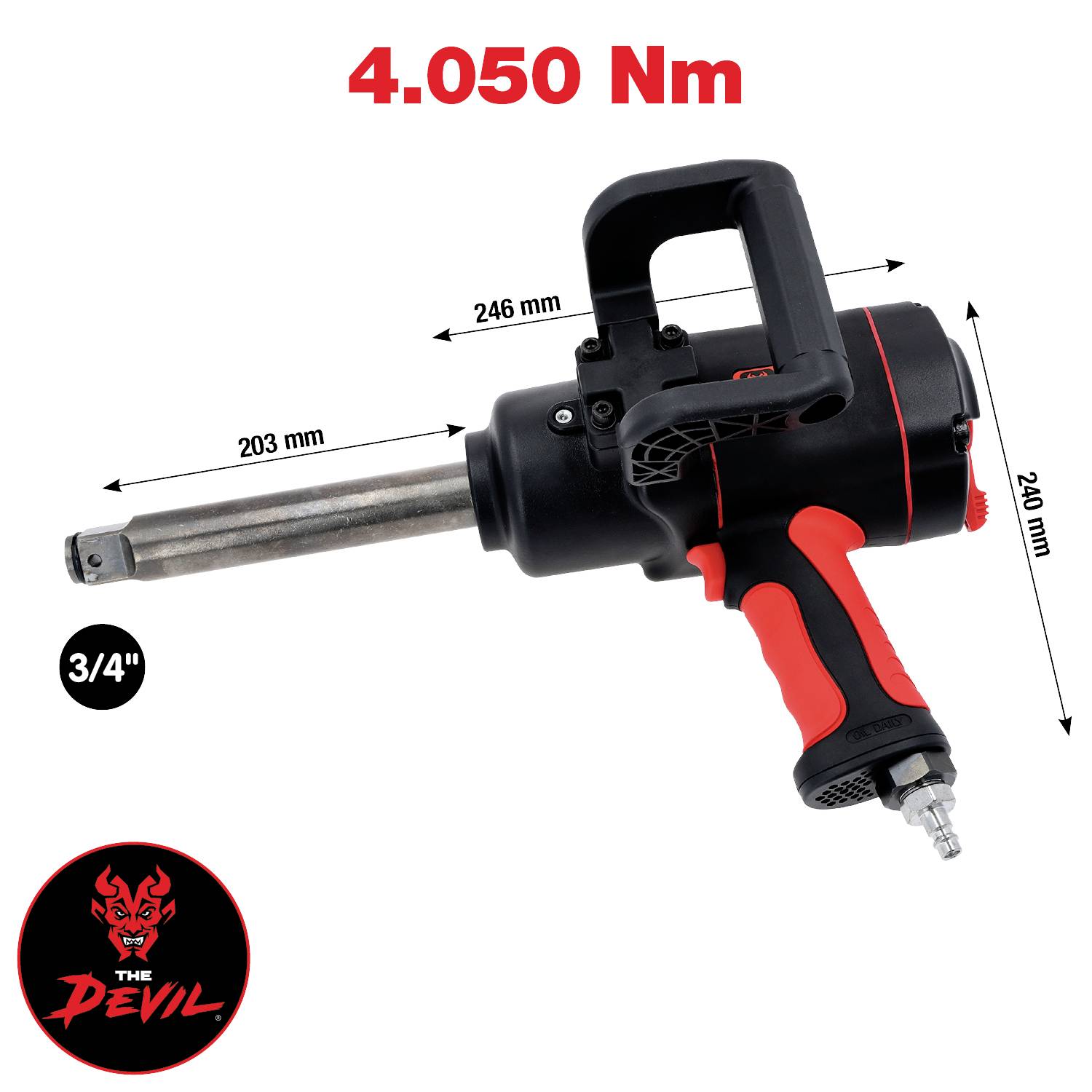 KS Tools 512.3405 Druckluft-Schlagschrauber Drehmoment (max.): 4050 Nm