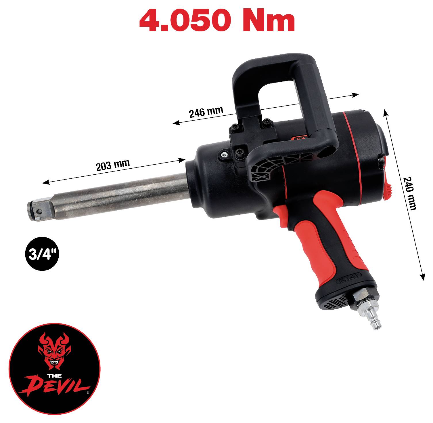 KS Tools 512.3405 Druckluft-Schlagschrauber Drehmoment (max.): 4050 Nm