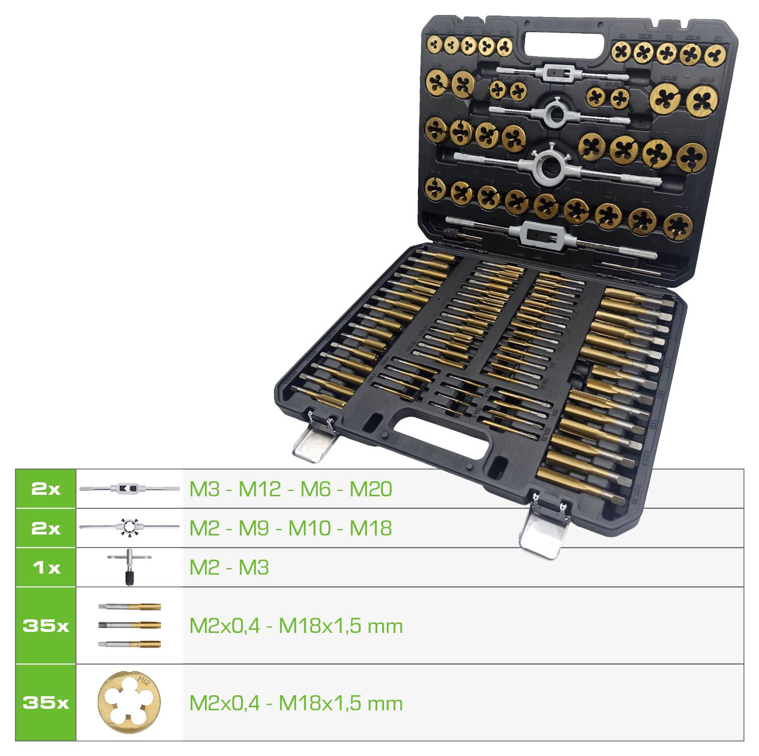 KS Tools 512.5070 Gewindeschneidsatz