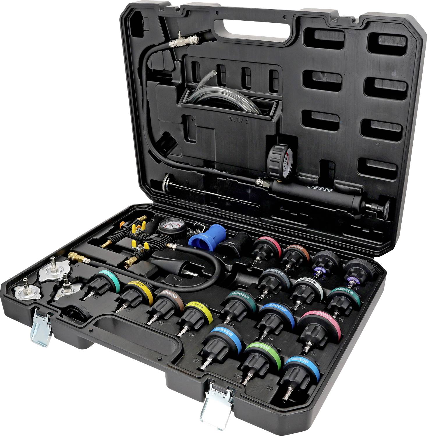 KS Tools 512.5085 COMPETITION Kühlsystem-Diagnose-Satz, 27-tlg