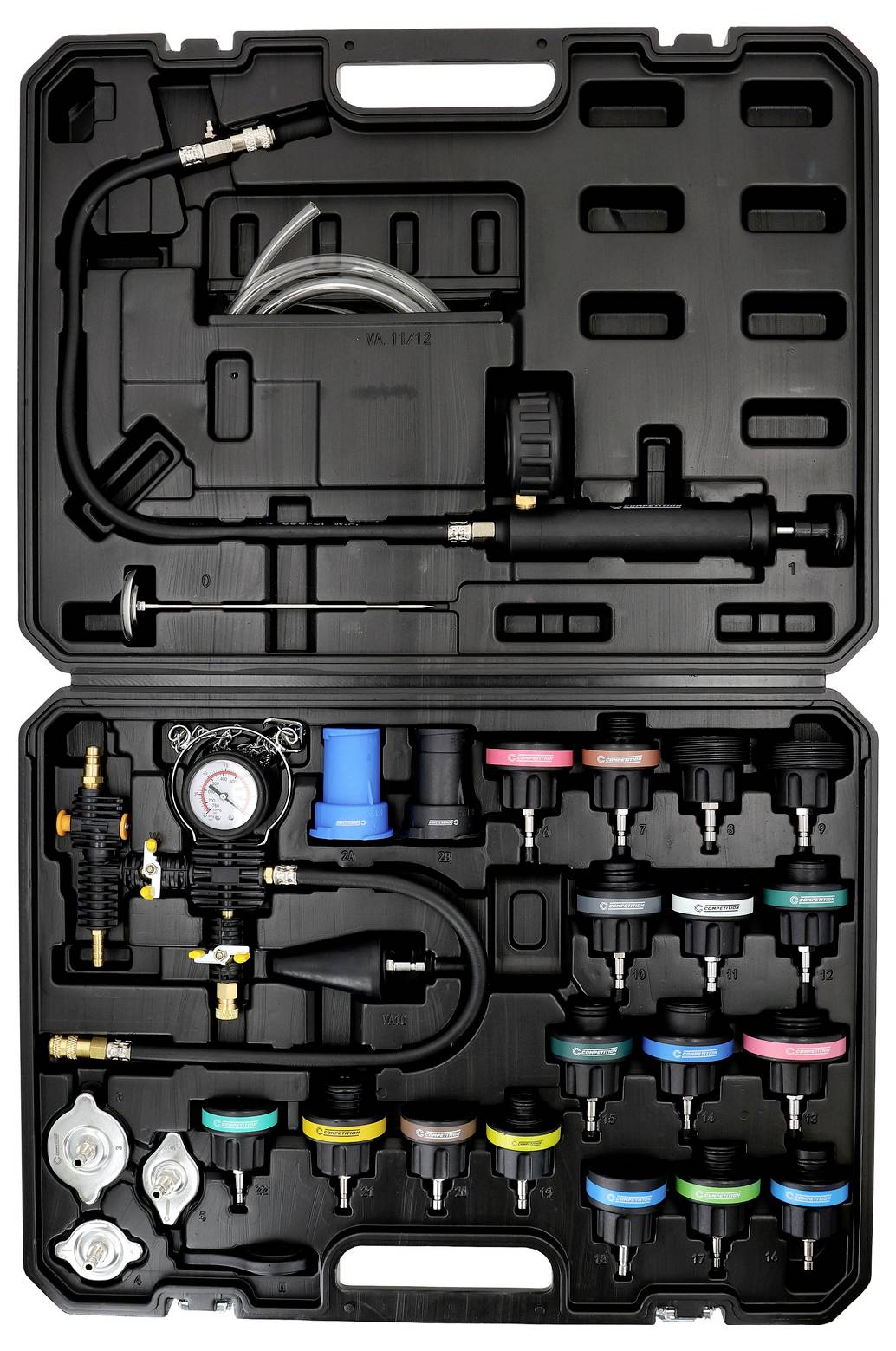 KS Tools 512.5085 COMPETITION Kühlsystem-Diagnose-Satz, 27-tlg