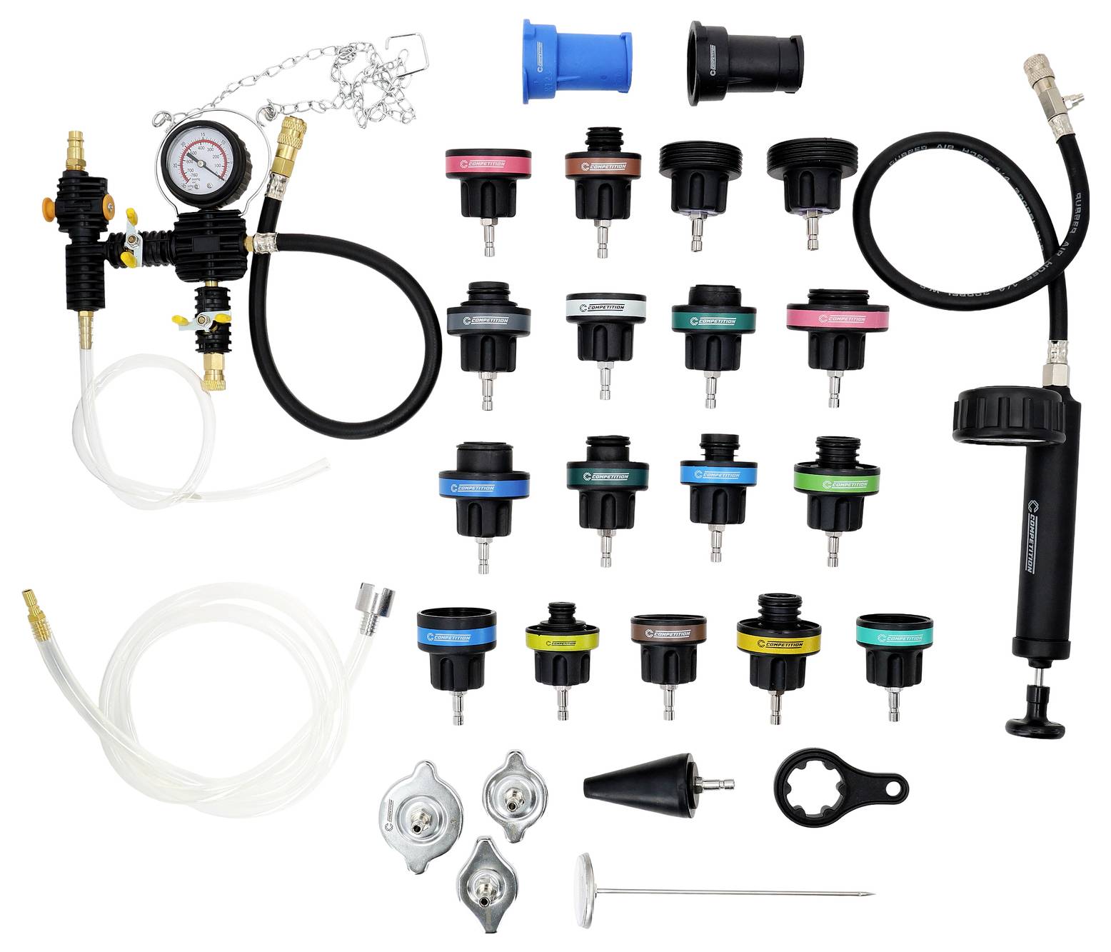 KS Tools 512.5085 COMPETITION Kühlsystem-Diagnose-Satz, 27-tlg