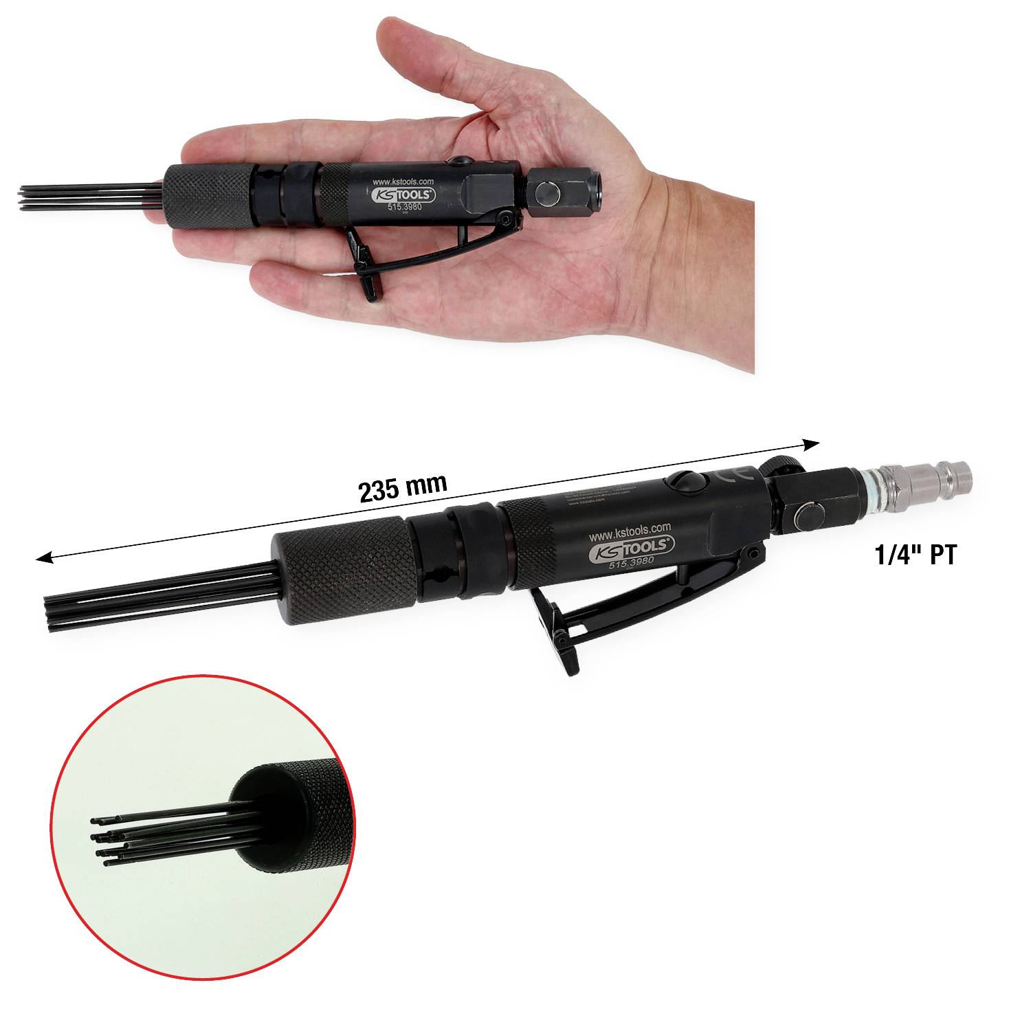 KS Tools Druckluft-Nadelentroster