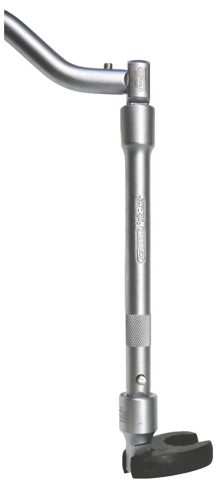 Ein verstellbarer Fahrradständer aus Metall mit einem Gummifuß, der entwickelt wurde, um ein geparktes Fahrrad zu stützen.