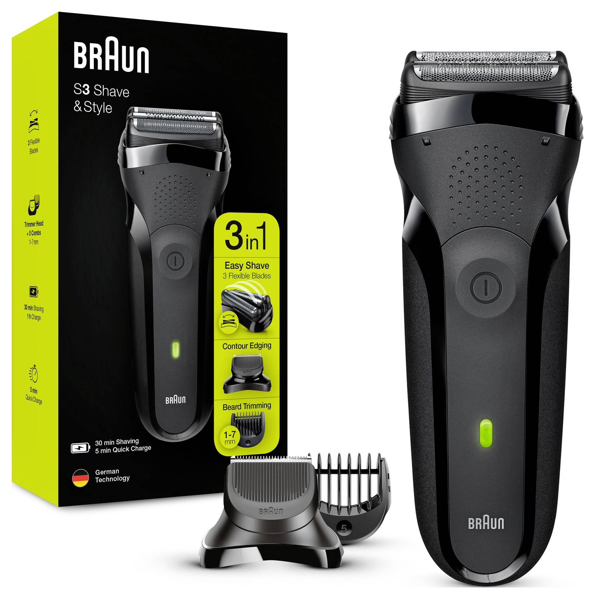 Braun 300BT Rasierer Herren Bartschneider, Rasierer Schwarz