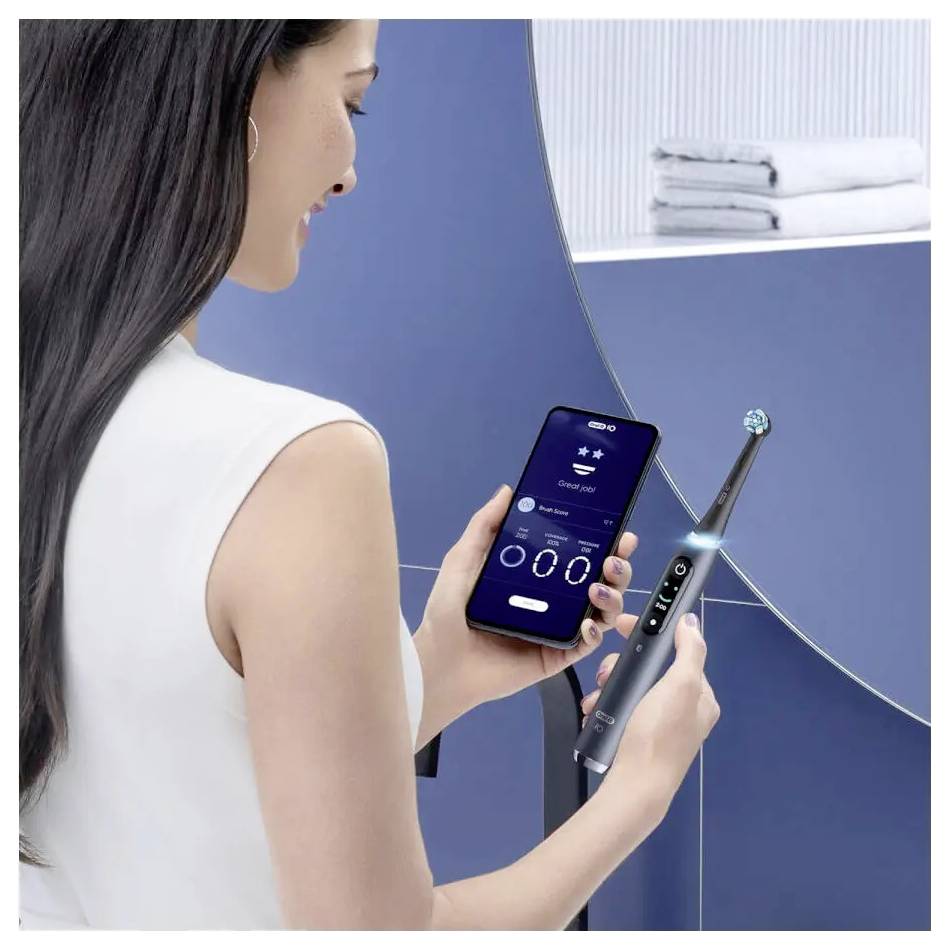 Braun Oral-B iO Series 9N Black Onyx JAS 408666 Elektrische Zahnbürste Schwarz