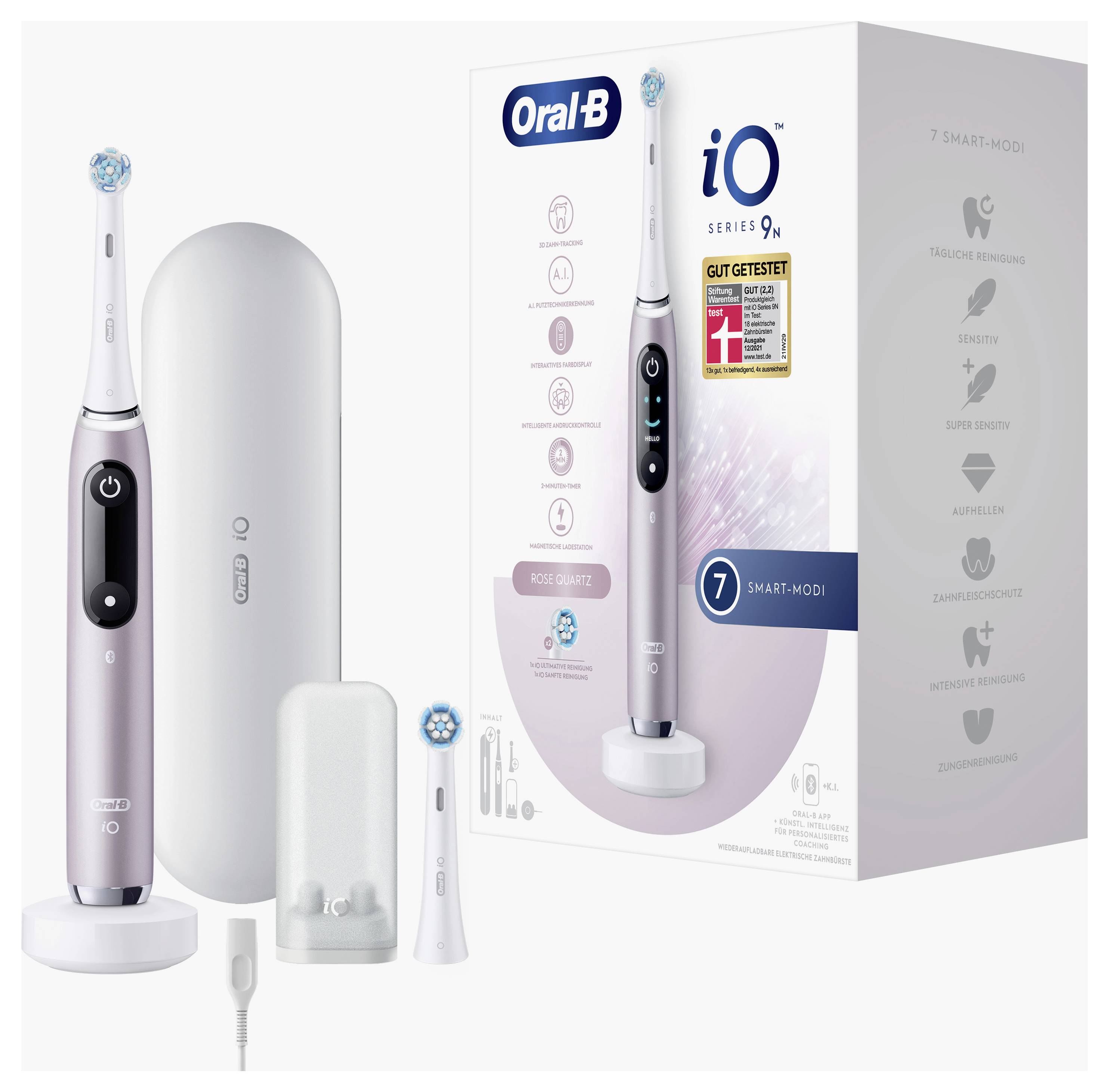Braun Oral-B iO Series 9N Rose Quartz JA 408390 Elektrische Zahnbürste Rose