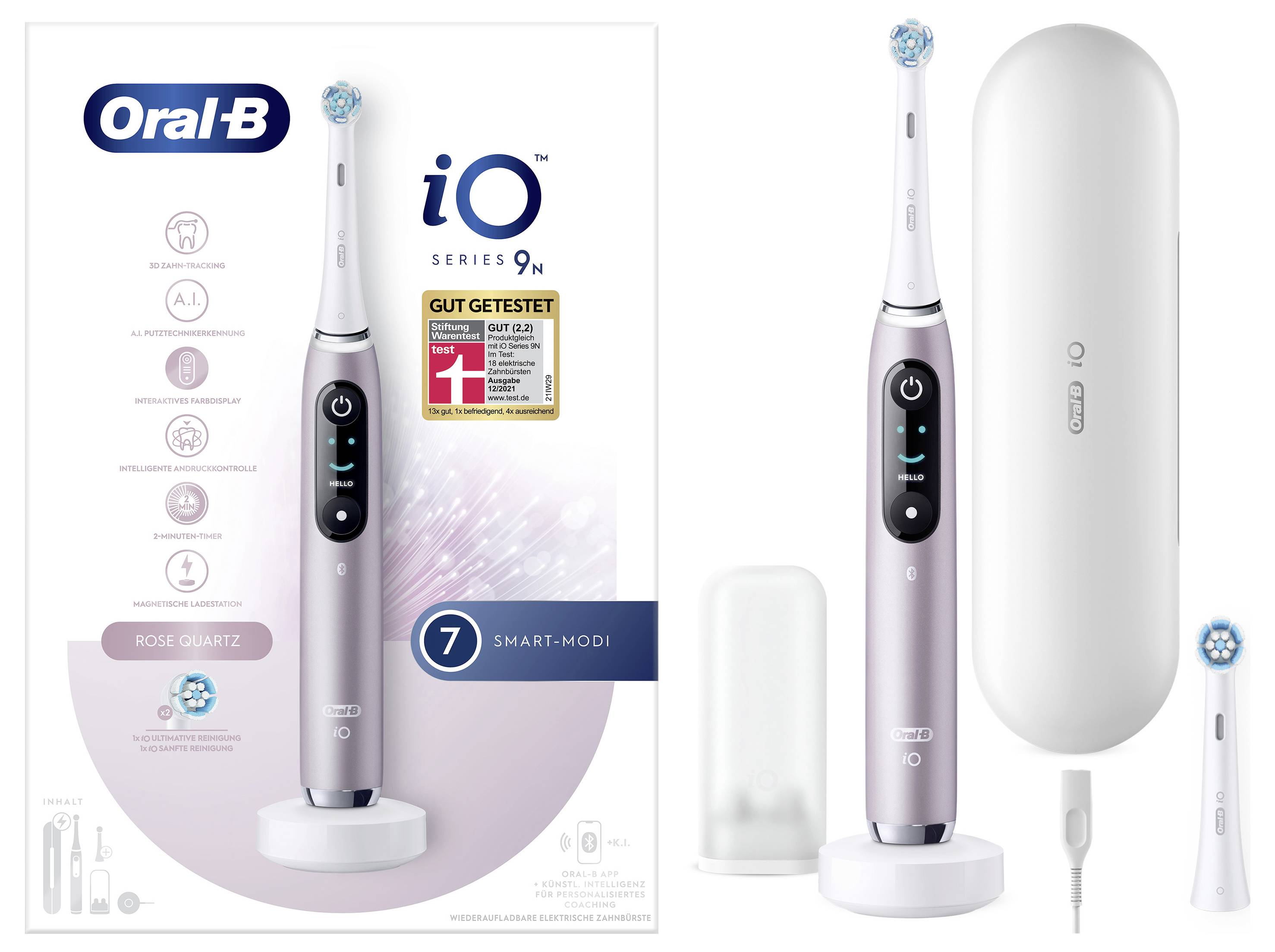 Braun Oral-B iO Series 9N Rose Quartz JA 408390 Elektrische Zahnbürste Rose