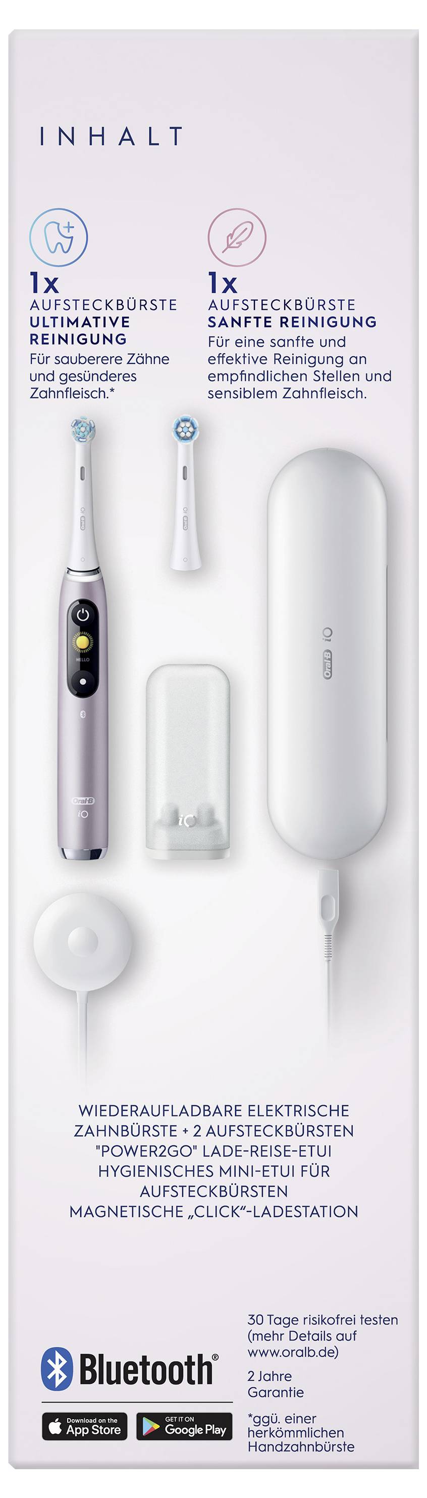 Braun Oral-B iO Series 9N Rose Quartz JA 408390 Elektrische Zahnbürste Rose