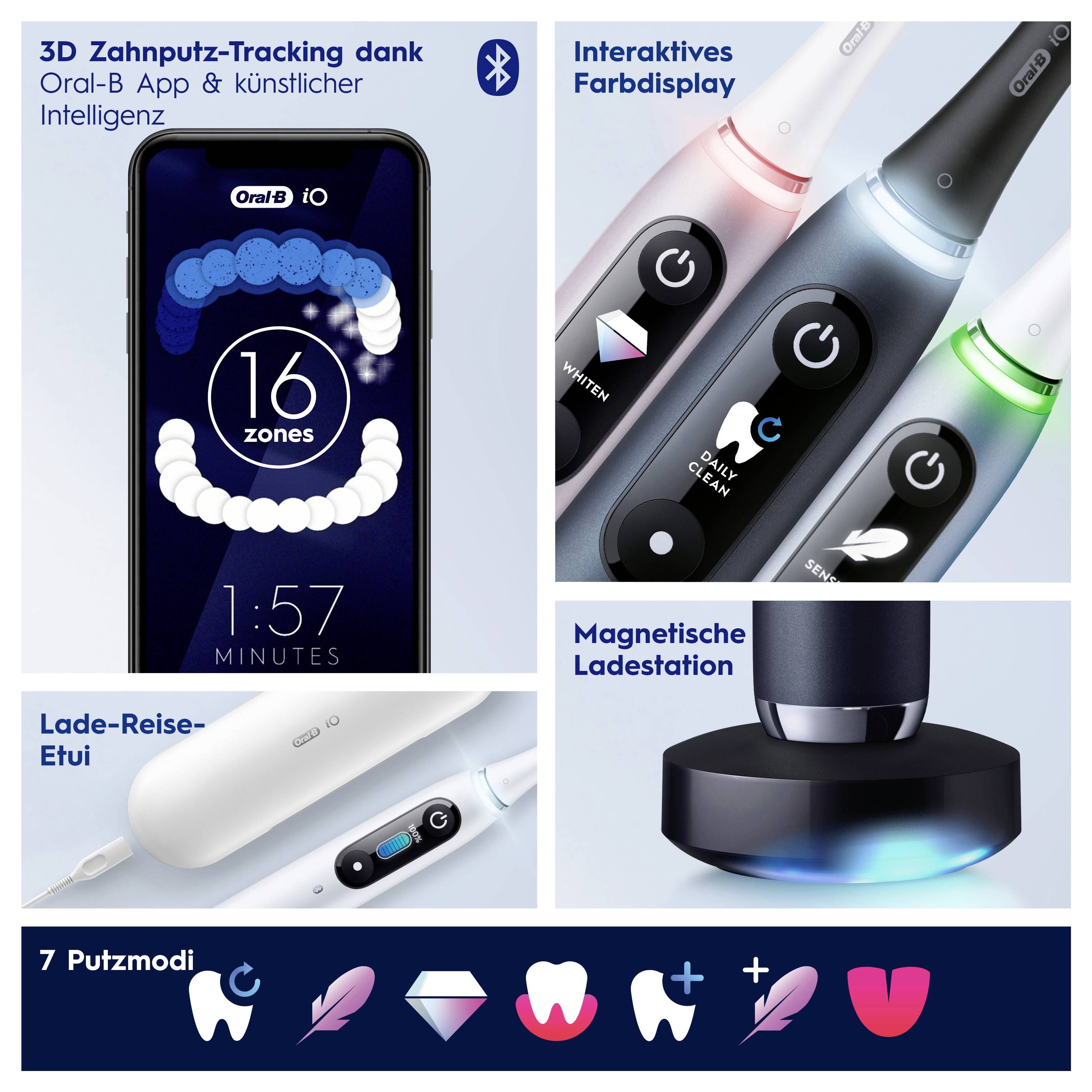 Braun Oral-B iO Series 9N Rose Quartz JA 408390 Elektrische Zahnbürste Rose