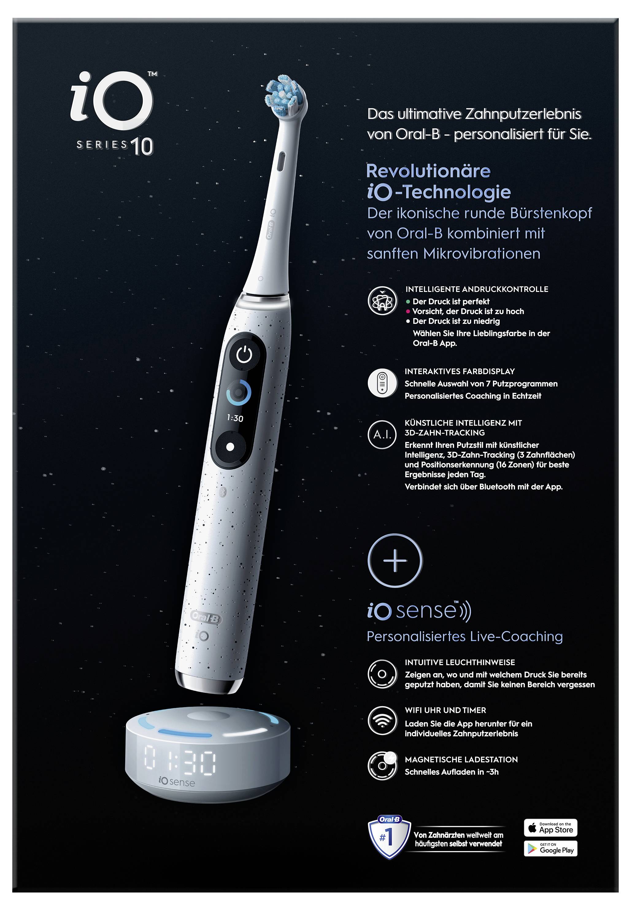 Oral-B Braun iO Series 10 Stardust White 435457 Elektrische Zahnbürste Weiß